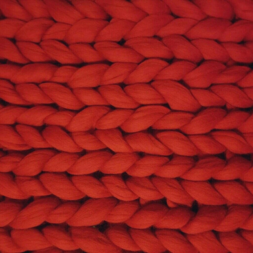Chunky merino wool blanket